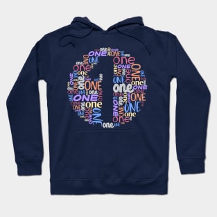 Word collage: ONE (multiple colors) Hoodie